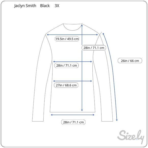 Jaclyn Smith Womens Black & White Patterned Beaded Cuff Long Sleeve Blouse 3X - Picture 8 of 10